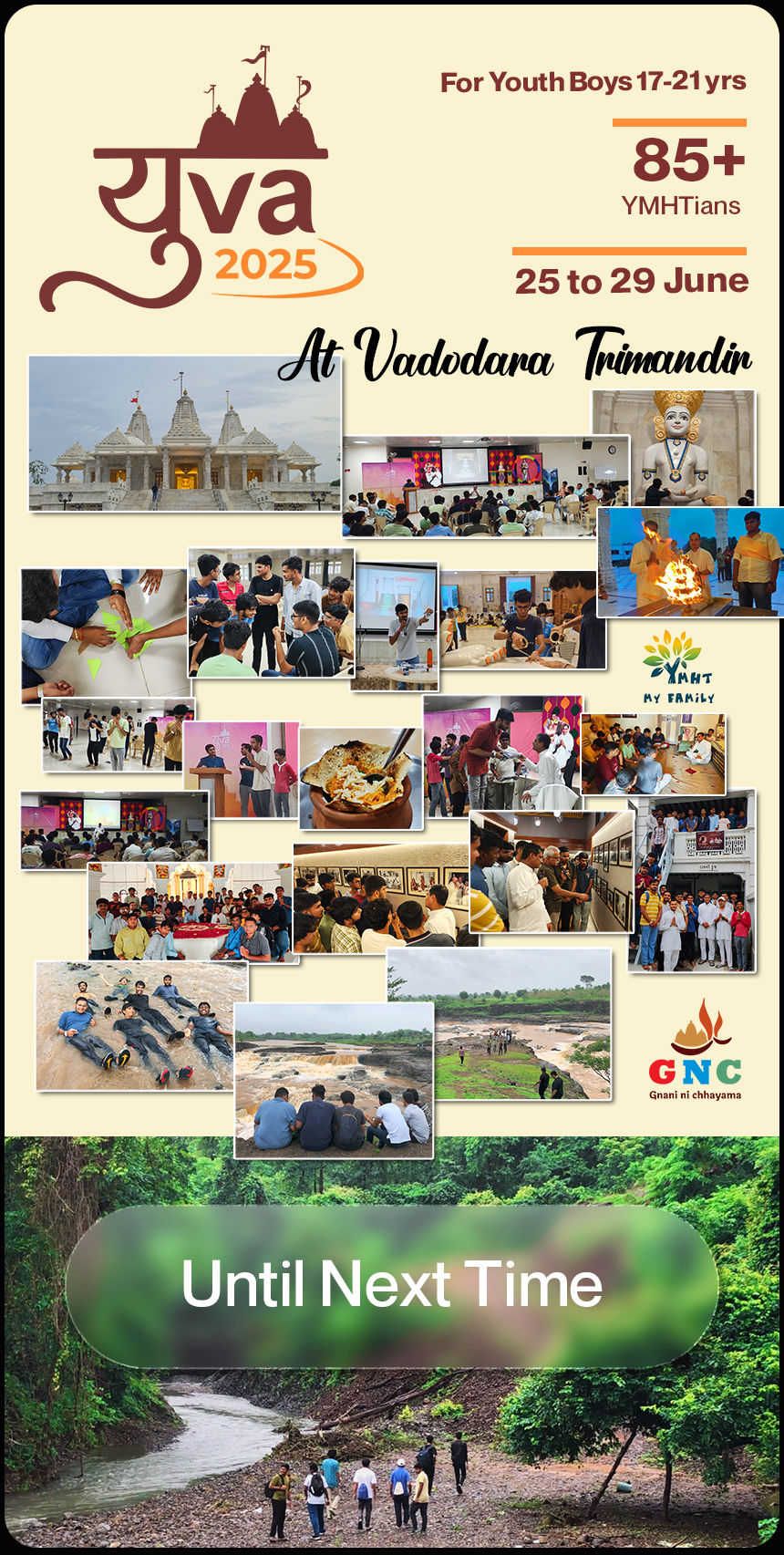25 to 26 June_Yuva Camp 2025 for 17-21 Yboys_Vadodara Trimandir