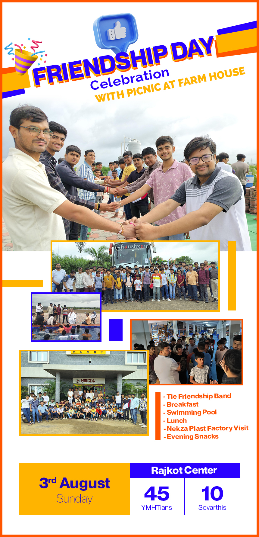 3-Aug-2025_Ymht Rajkot_Friendship Day Celebration with Picnic @ Farm House