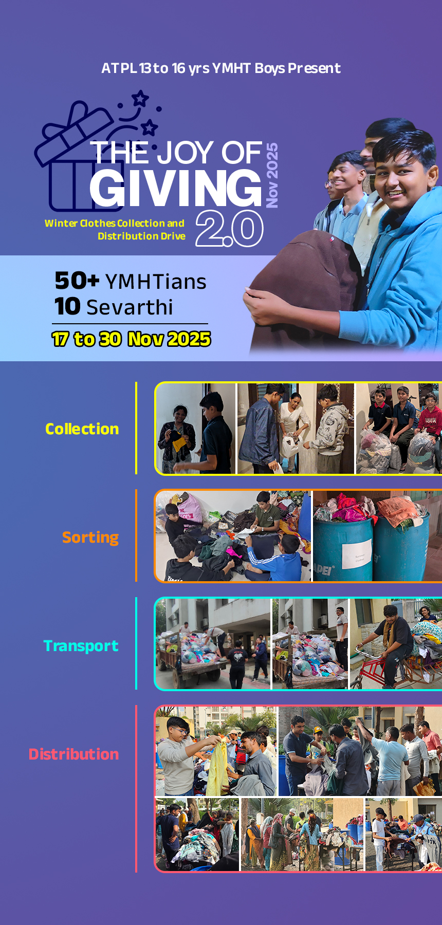 17 to 30 November_ATPL 13-16_Joy of Giving 2.0 - Winter Clothes Collection & Distribution Drive 2025